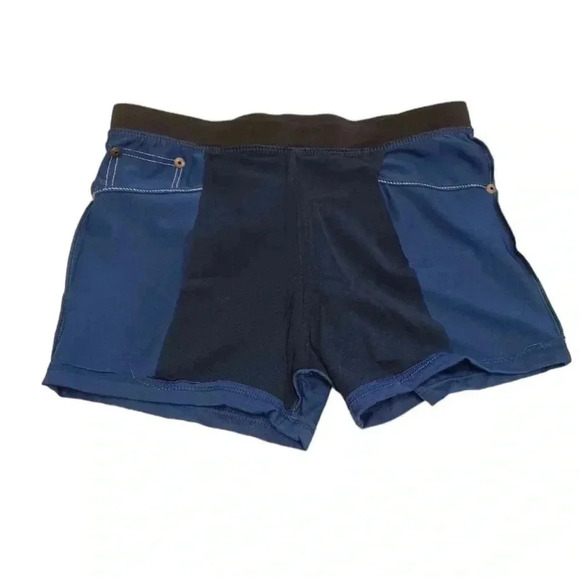 Godsen Blue Black Swim Shorts Size Medium - Picture 3 of 5